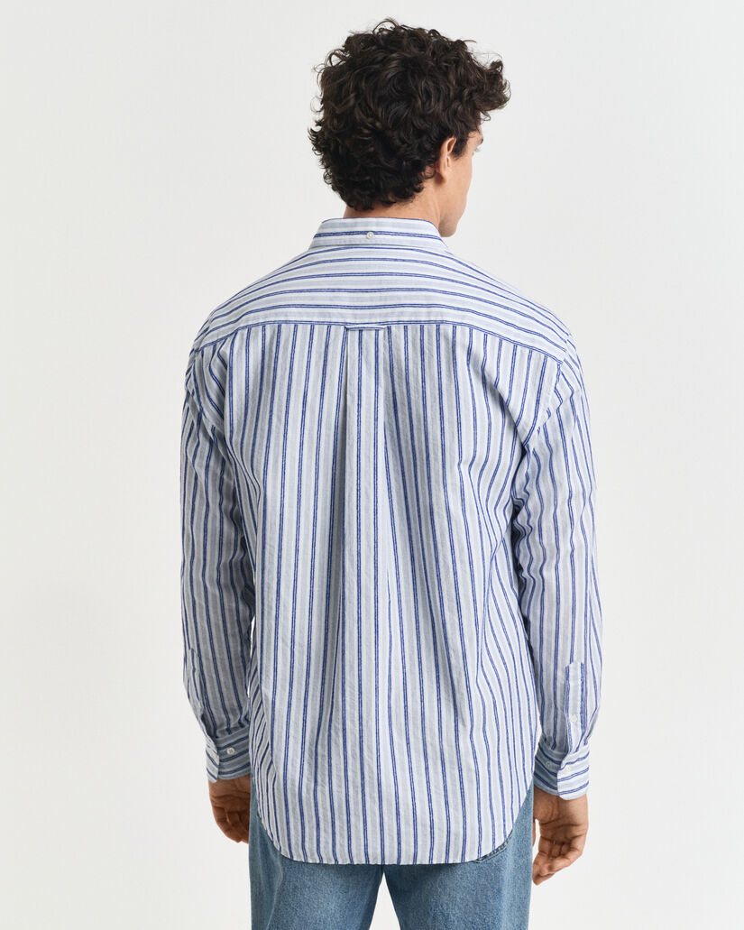 Camisa &agrave;s riscas Textured relaxed fit