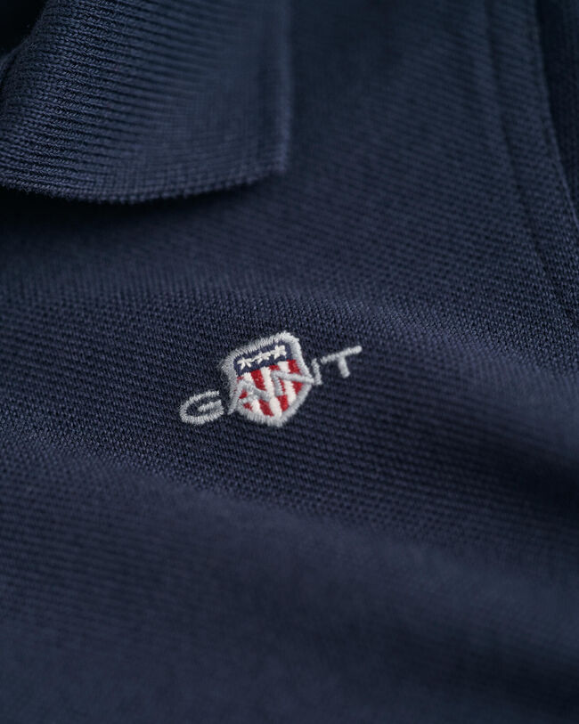 Polo em algodão piqué Shield Kids