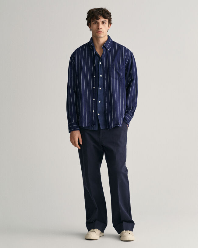 Camisa Slub Striped relaxed fit