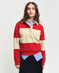 Rugger em algodão piqué com bloco de cor texturizado