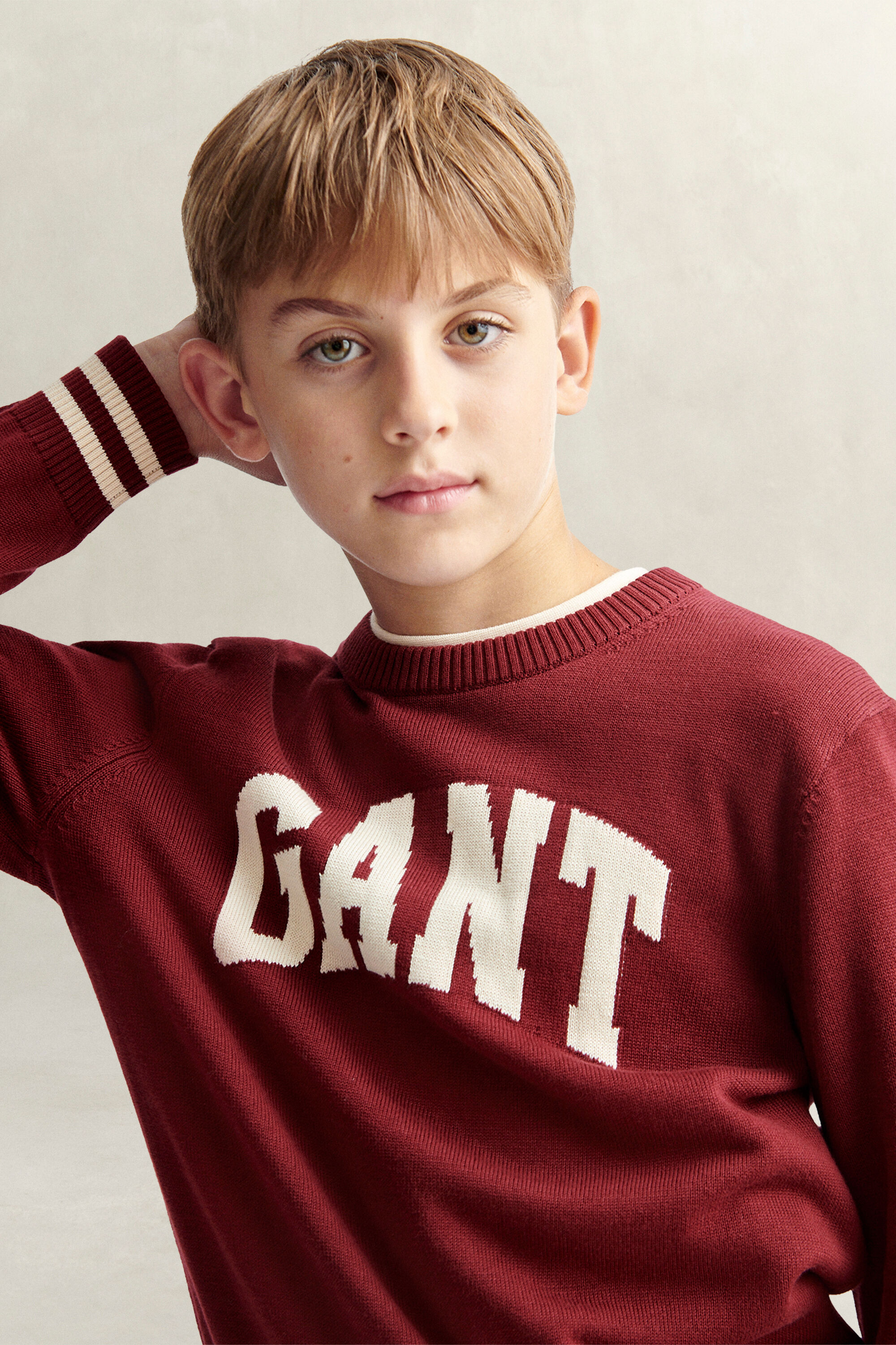 Camisola de malha em intarsia Teen Boys
