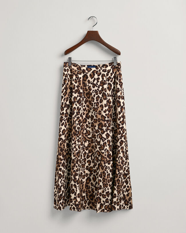 Saia com estampado de leopardo