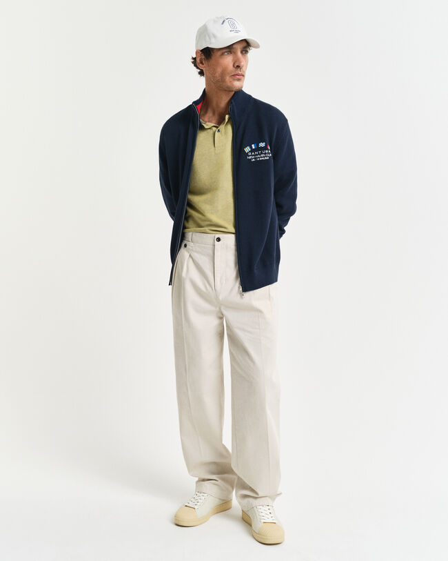 Casaco de malha com fecho de correr Nautical Flags