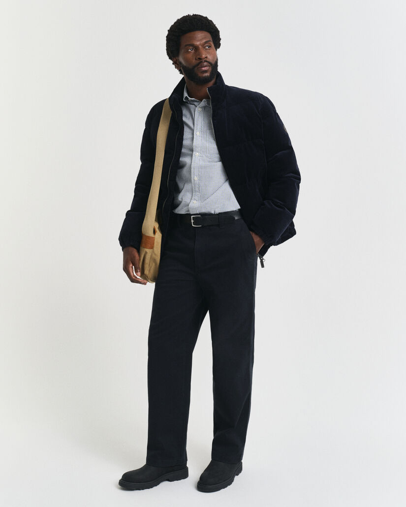 Camisa em popelina clássica com micropadrão de xadrez regular fit