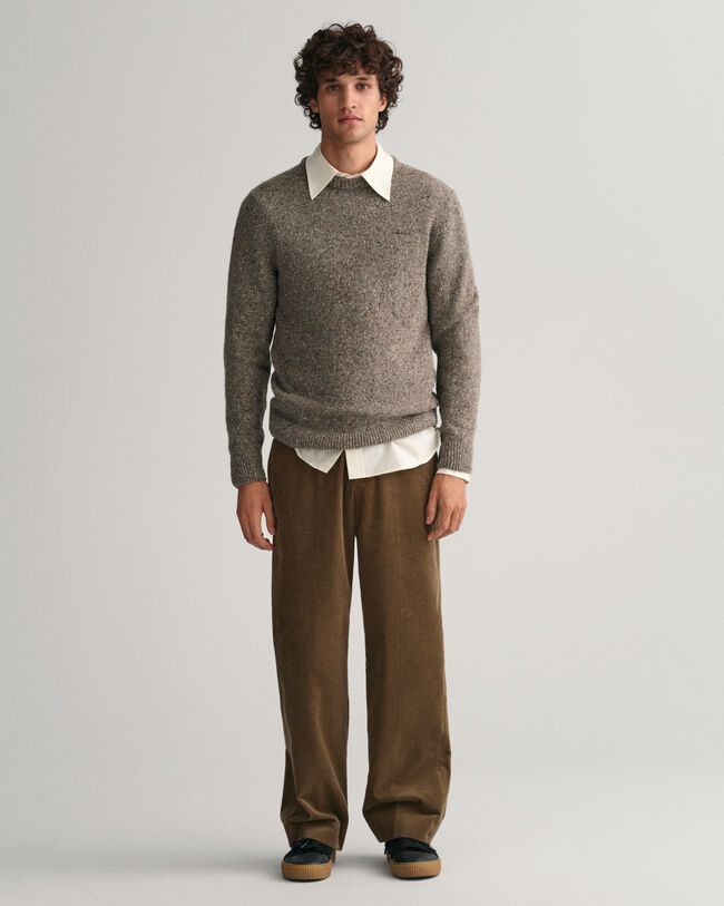 Calças de fato em bombazina