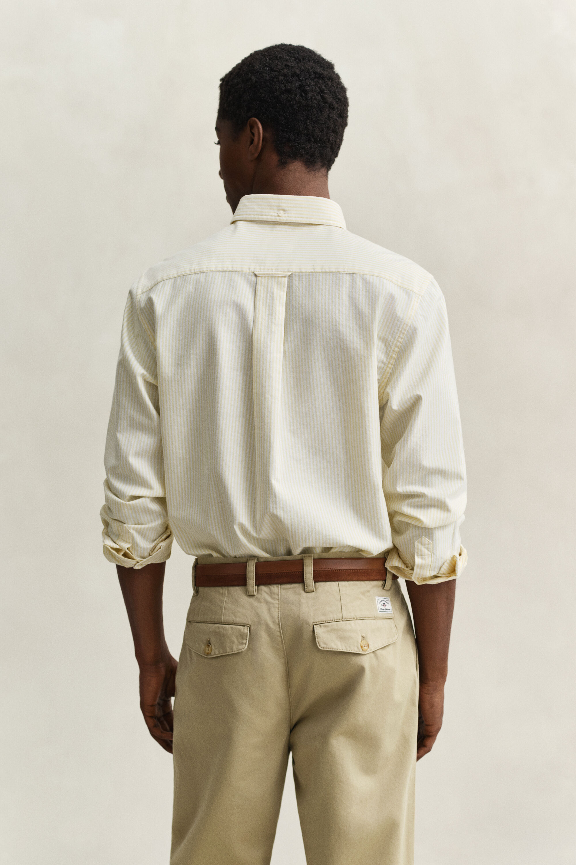 Camisa Oxford às riscas finas Classic