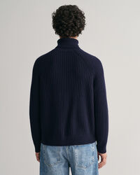 Pulover texturizado de gola alta