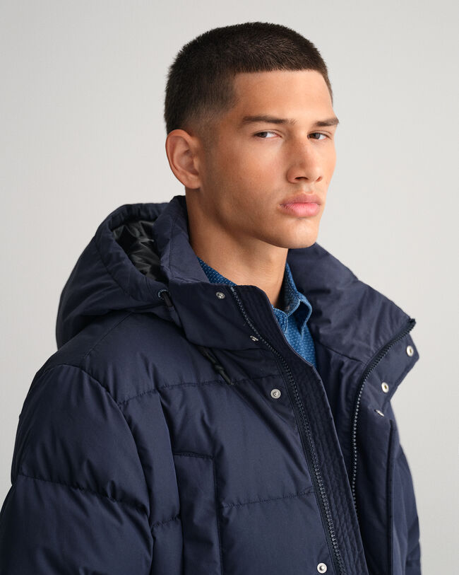 Blusão de penas comprido Alta