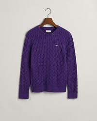 Camisola em malha entran&ccedil;ada de algod&atilde;o Shield Teen Girls