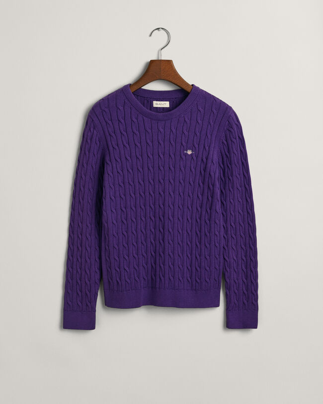 Camisola em malha entran&ccedil;ada de algod&atilde;o Shield Teen Girls