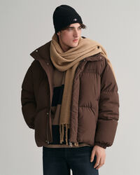 Cachecol em malha de lã fofa