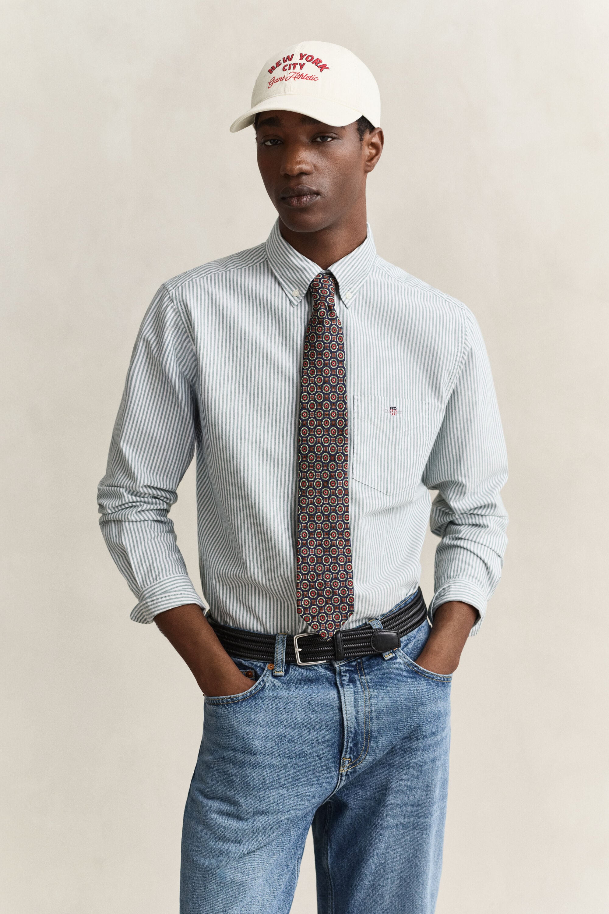 Camisa Oxford às riscas Classic regular fit