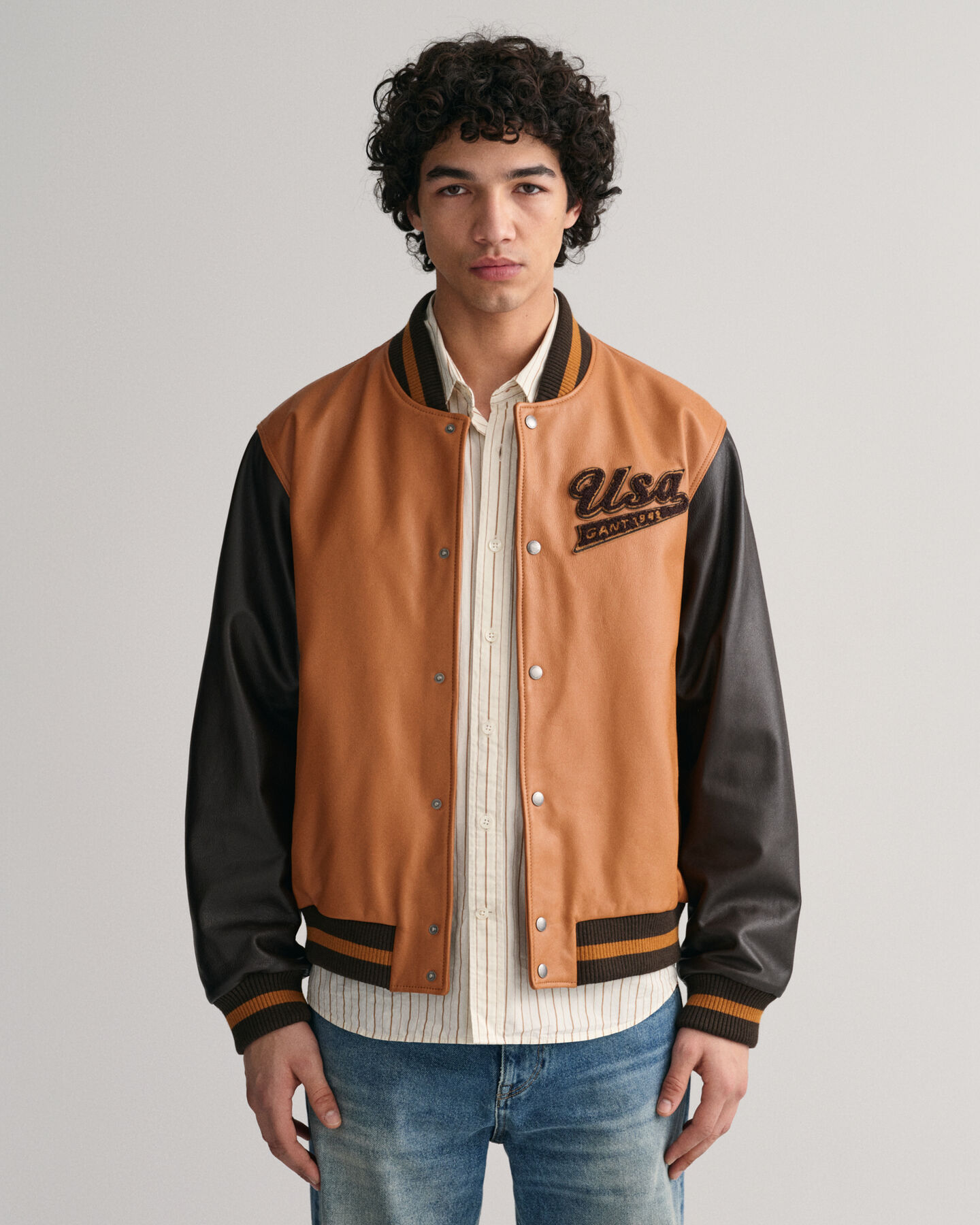 GANT Varsity Jacket em pele