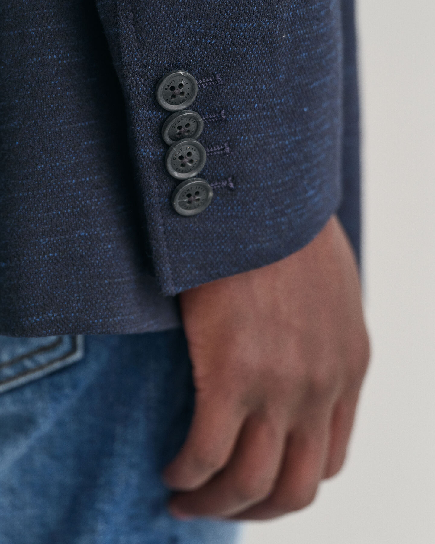 Blazer em linho e algod&atilde;o