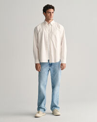 Camisa Oxford Heritage às riscas relaxed fit