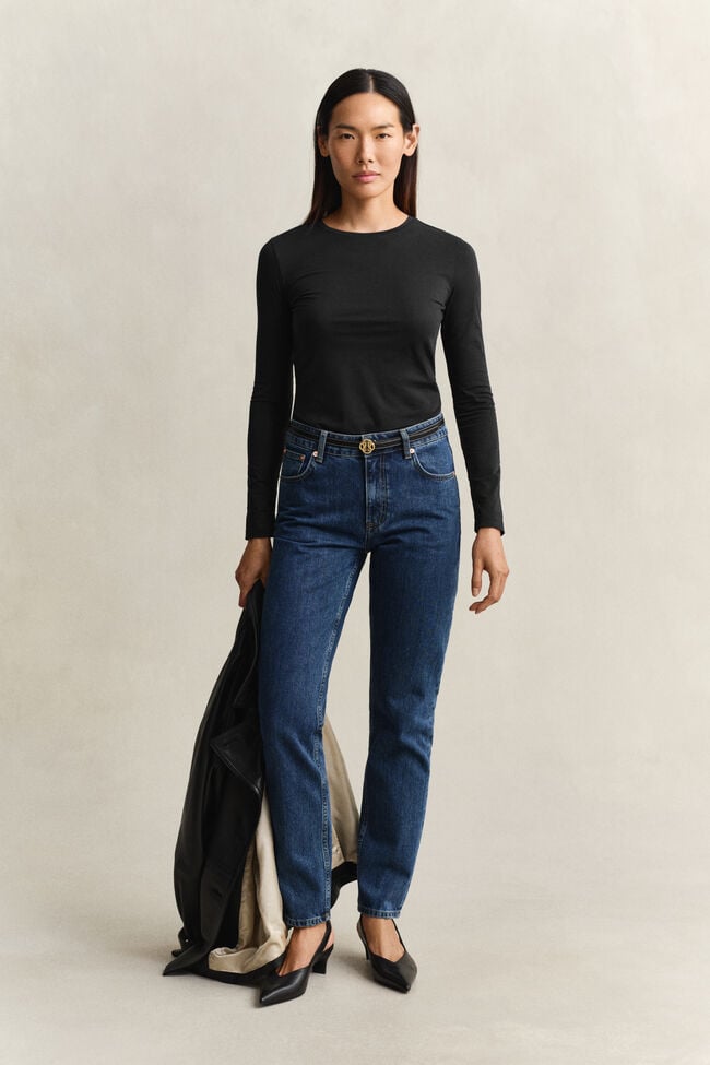 Camisola de manga comprida em algod&atilde;o