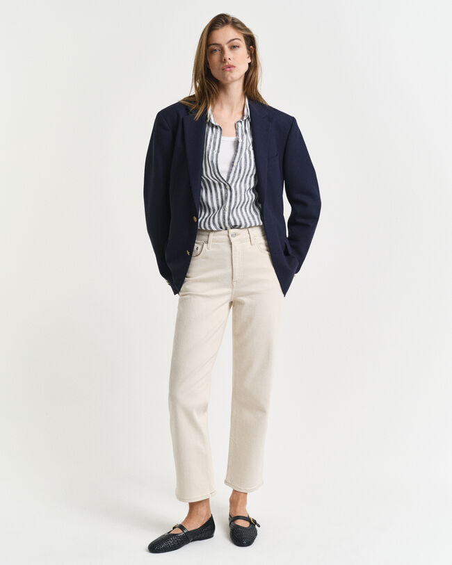 Calças de ganga em cru perna Straight