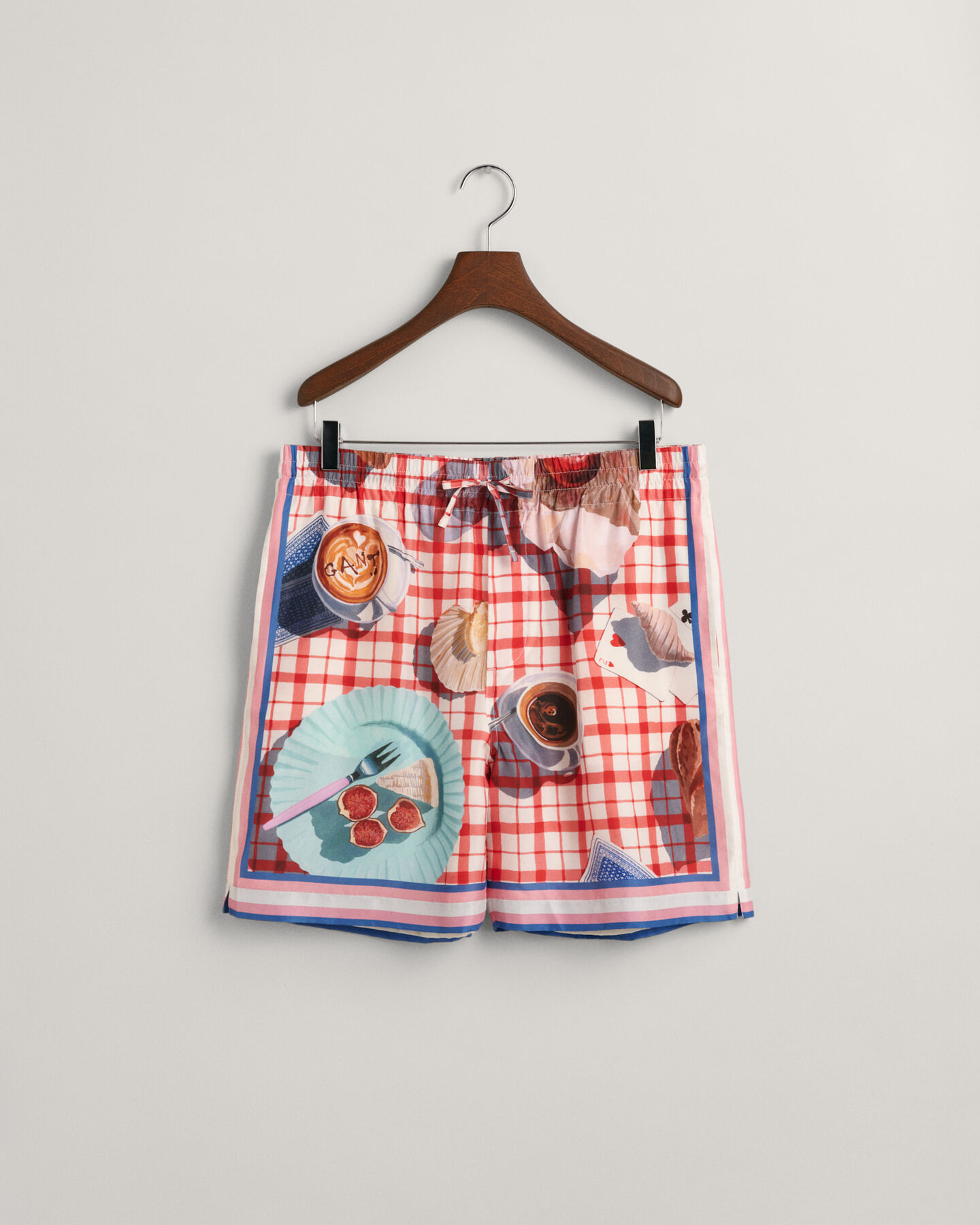 Calções em seda com estampado