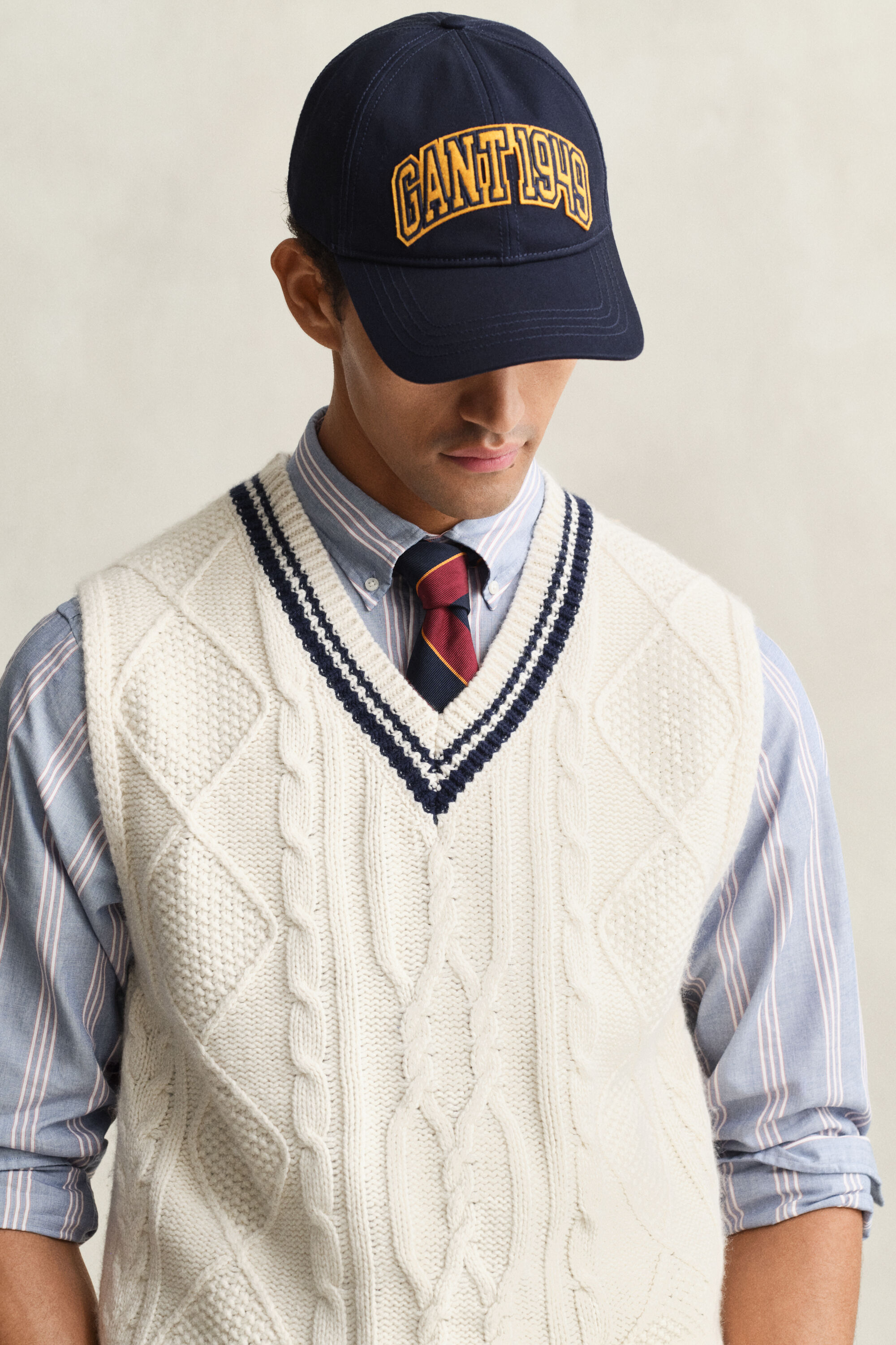 Colete em malha entrançada