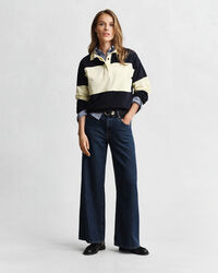 Rugger em algodão piqué com bloco de cor texturizado