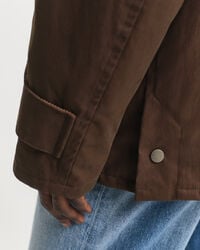 Casaco rústico com acabamento encerado