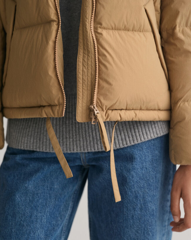 Blusão de penas curto