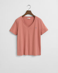 T-shirt com decote em V Shield