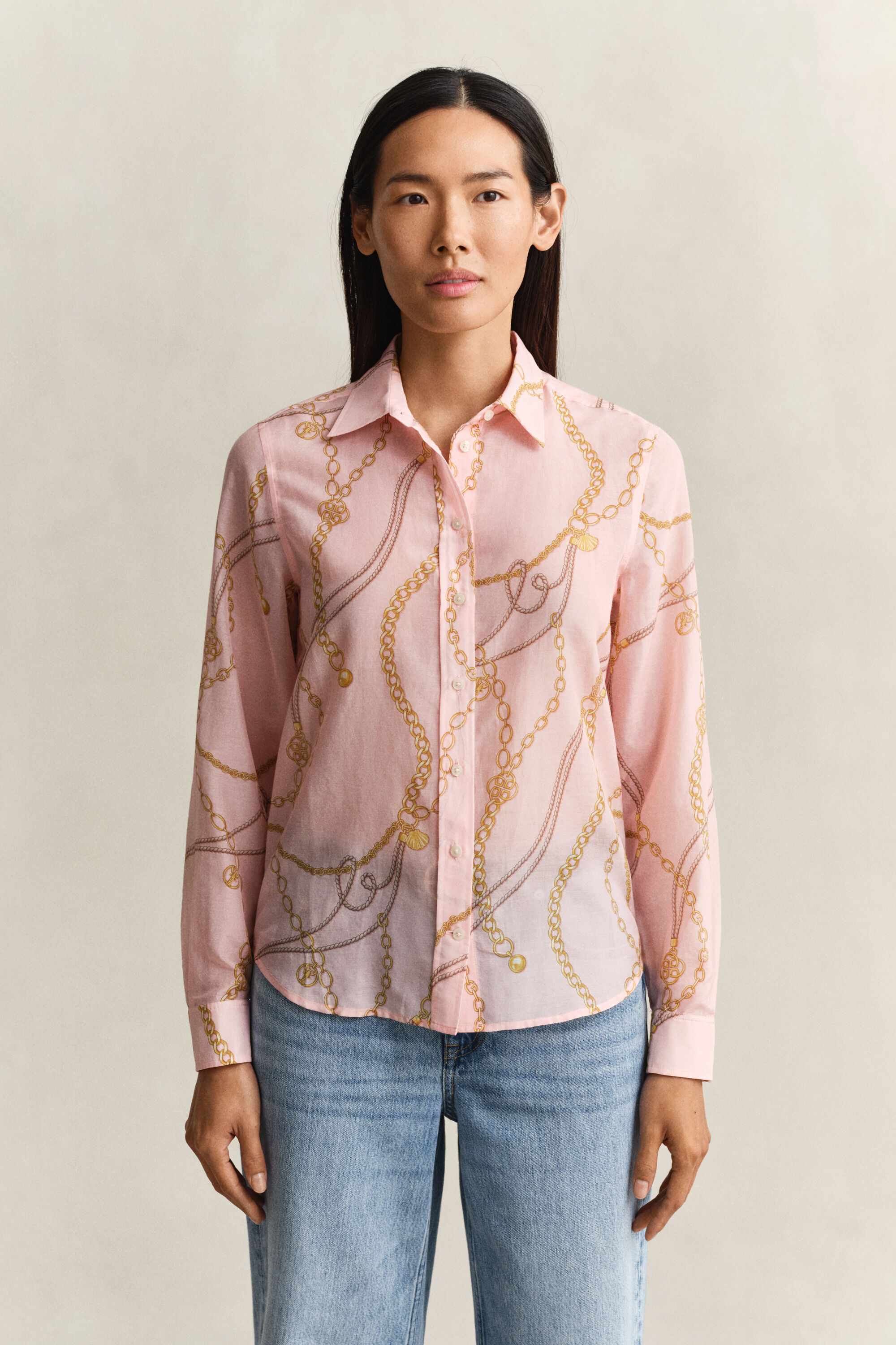 Camisa em seda e algodão