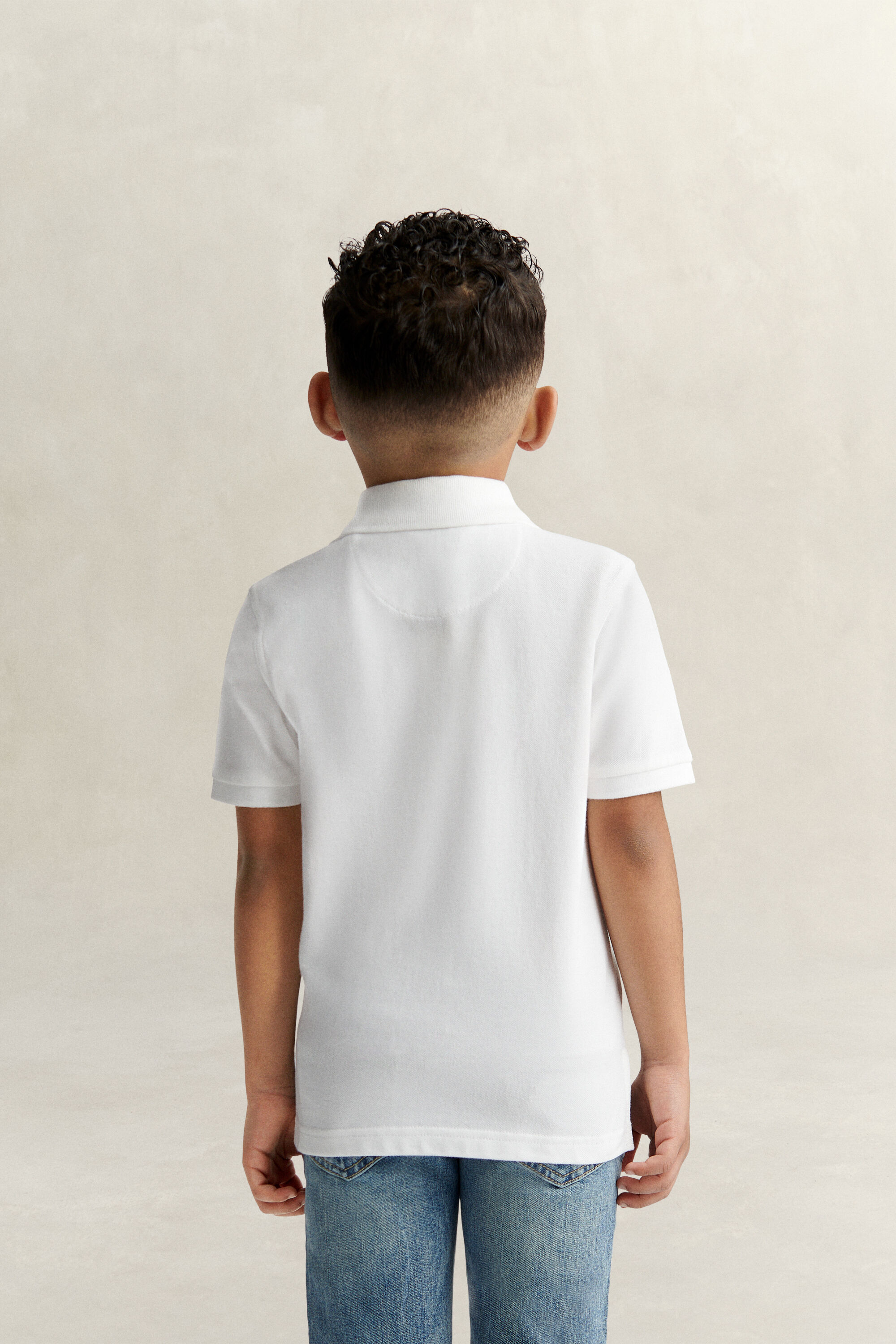 Polo em algodão piqué Shield Kids