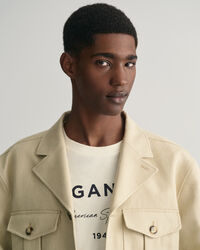 Casaco de fato em linho e algodão relaxed fit