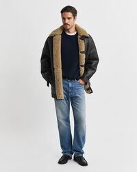 Camisola de malha em mistura de caxemira com decote redondo