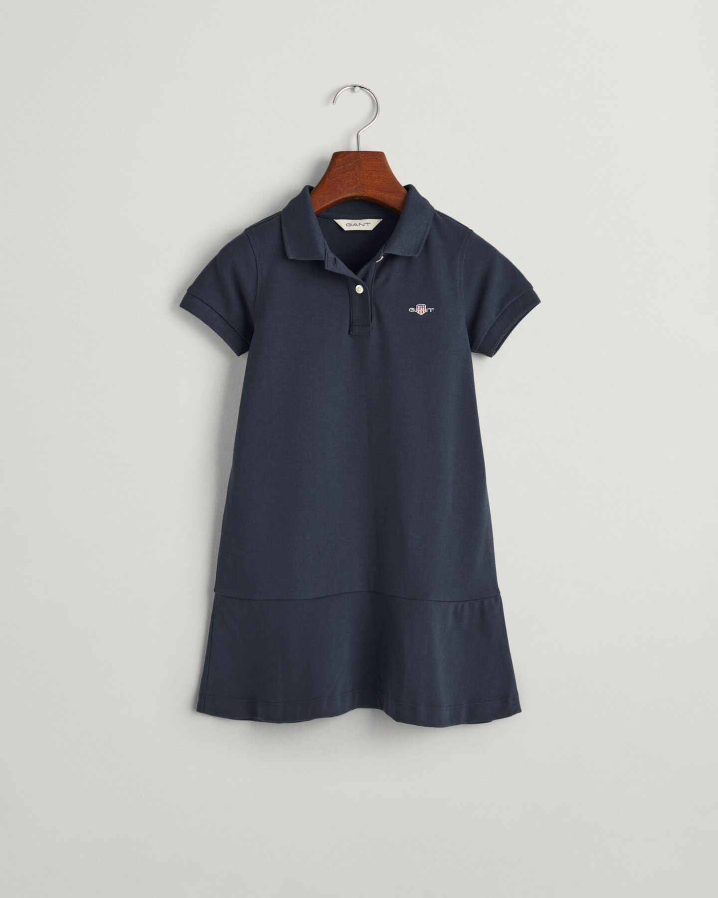 Vestido rodado de manga curta em algod&atilde;o piqu&eacute; Girls