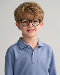 Polo de manga comprida em algod&atilde;o piqu&eacute; Shield Kids