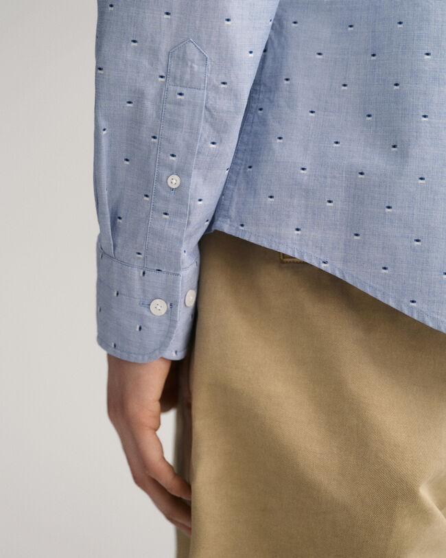 Camisa &agrave;s bolinhas Dobby slim fit