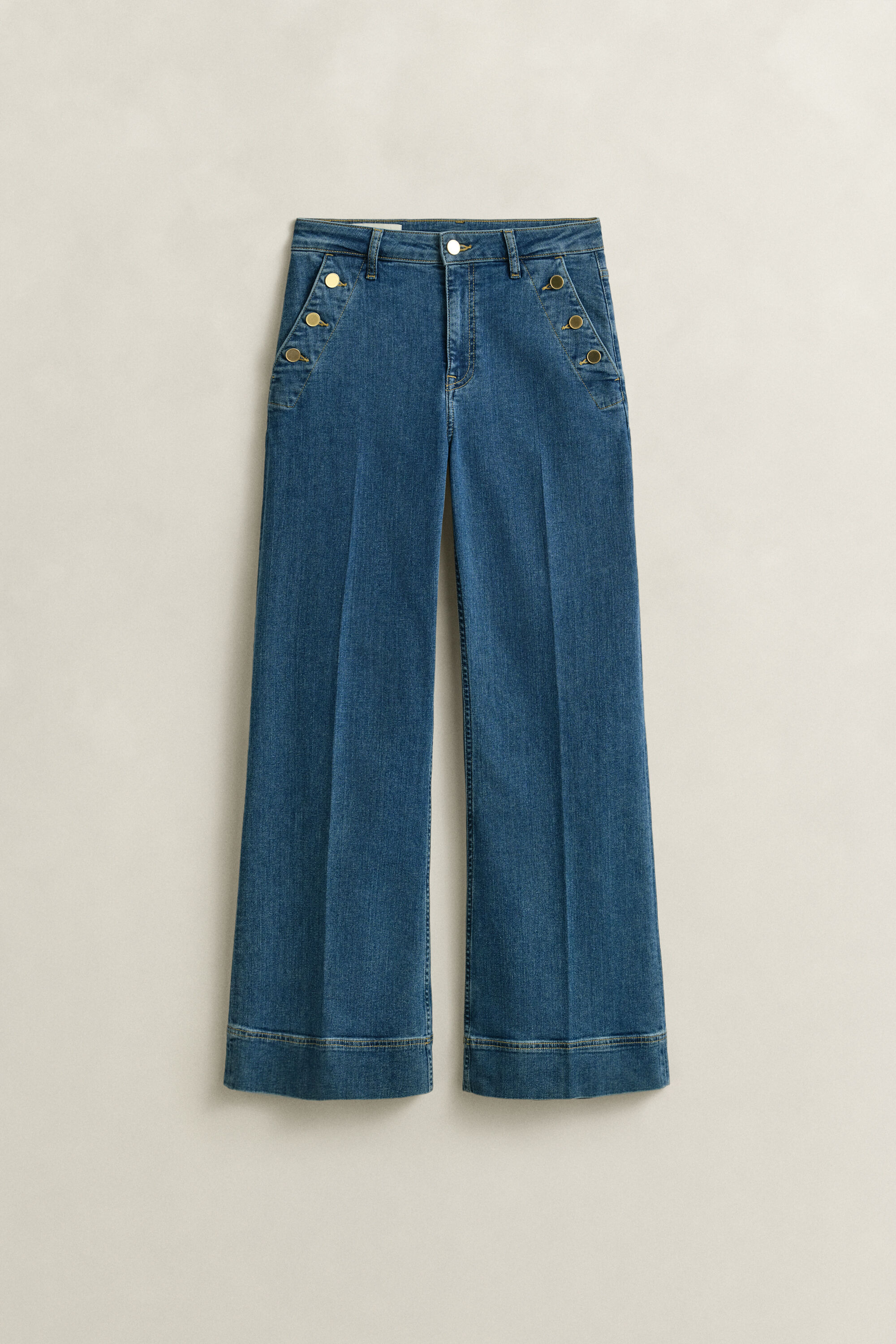 Calças de ganga evasê Nautical