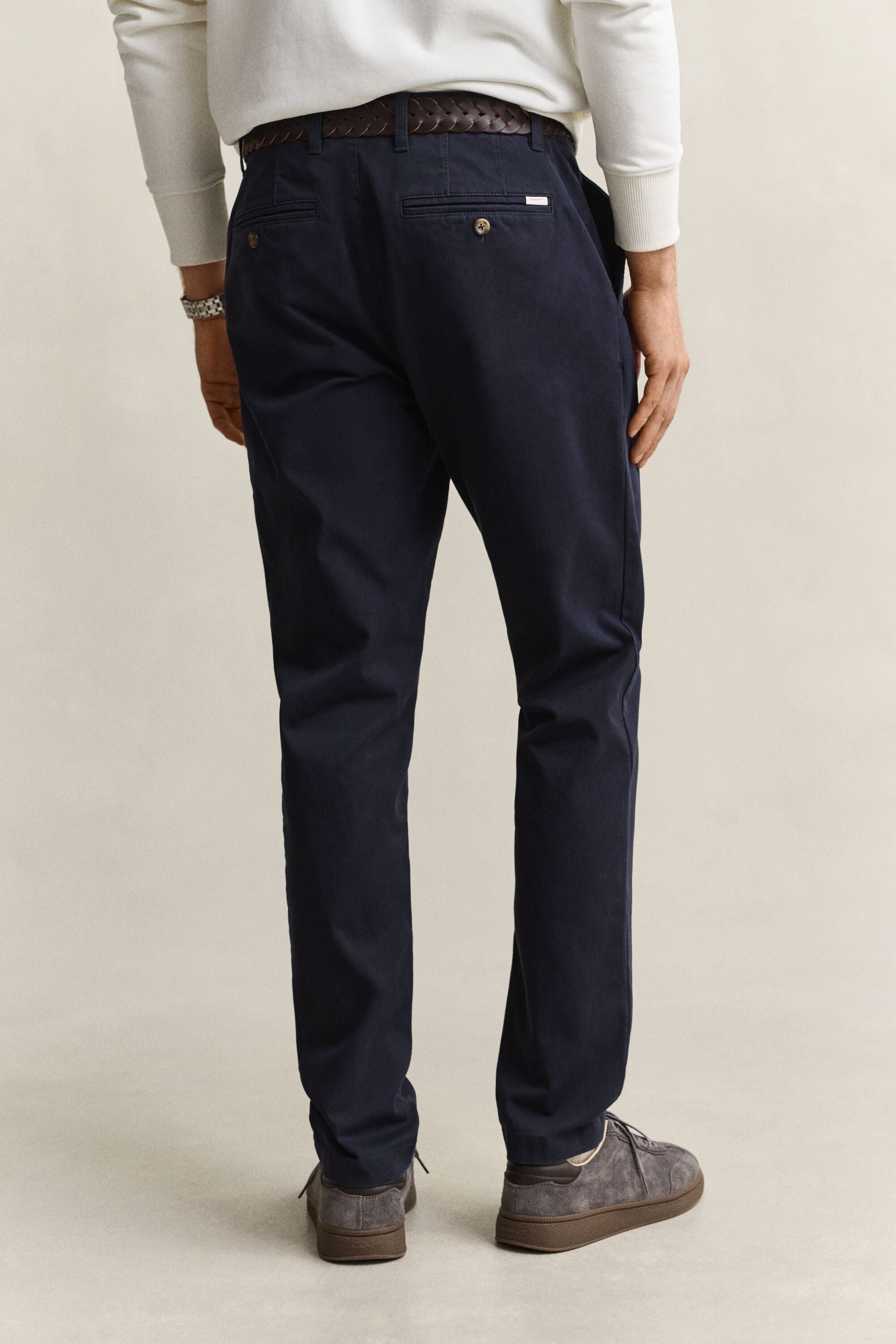 Calças chino confortáveis slim fit