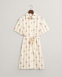 Vestido-camisa de manga curta estampado