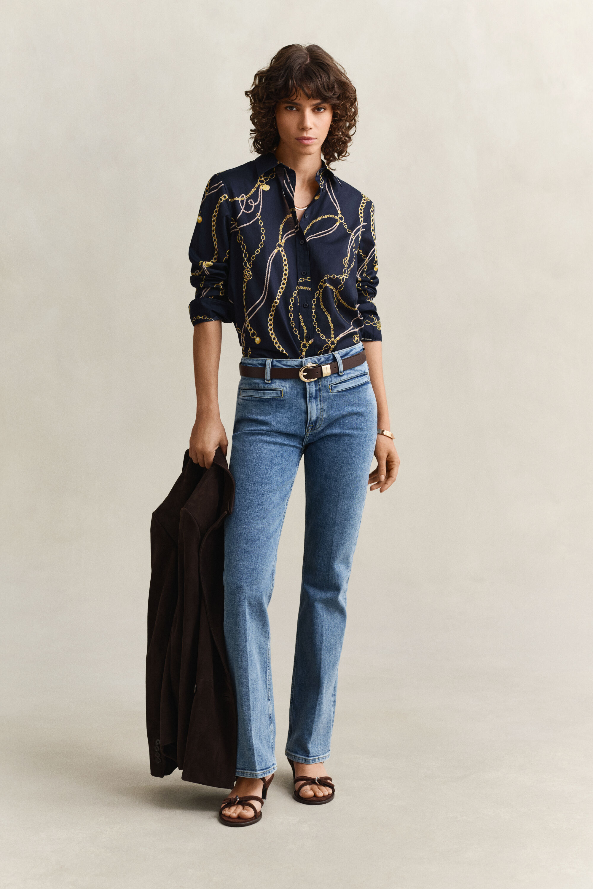 Camisa em voile de algodão