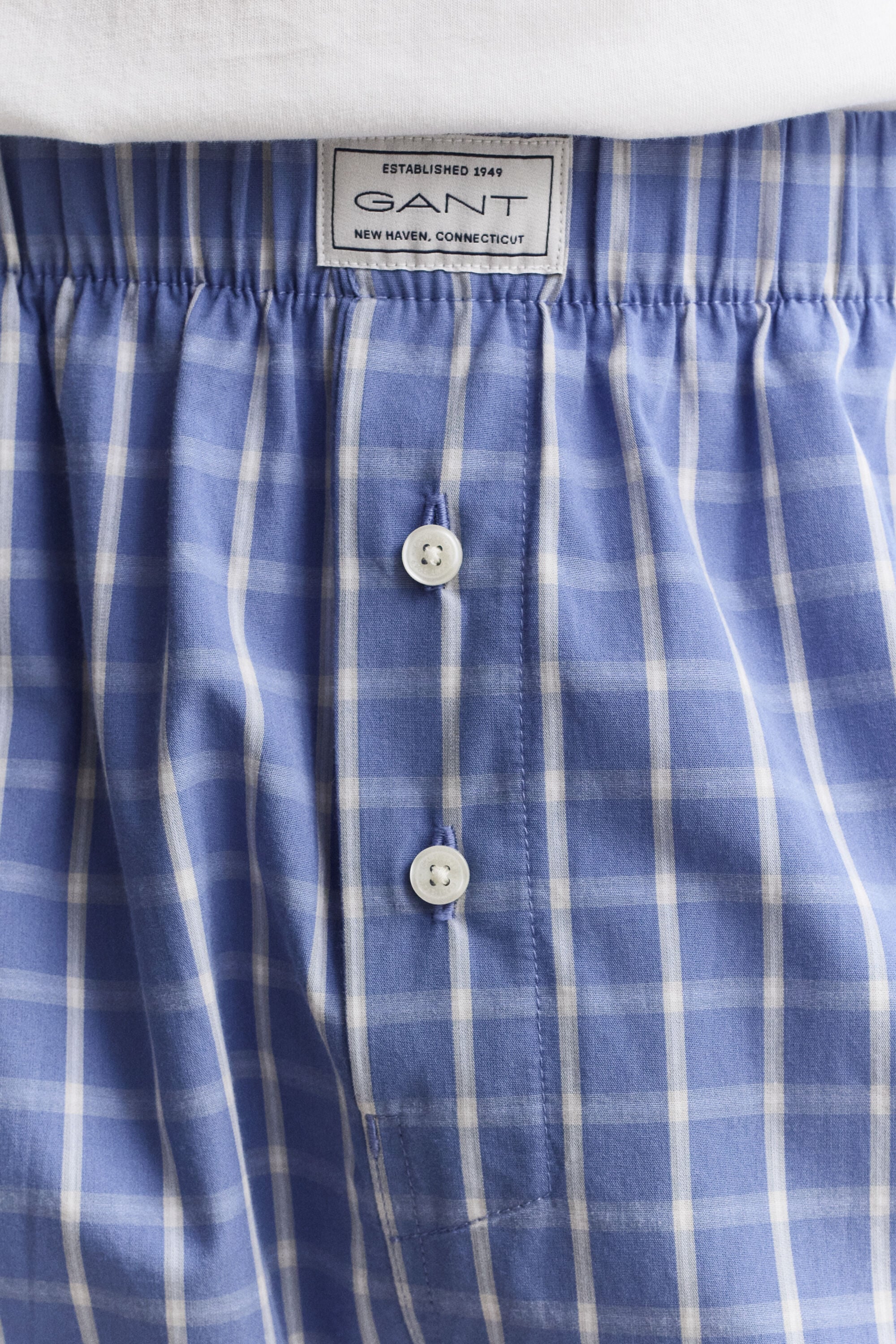 Calças de pijama com padrão de xadrez