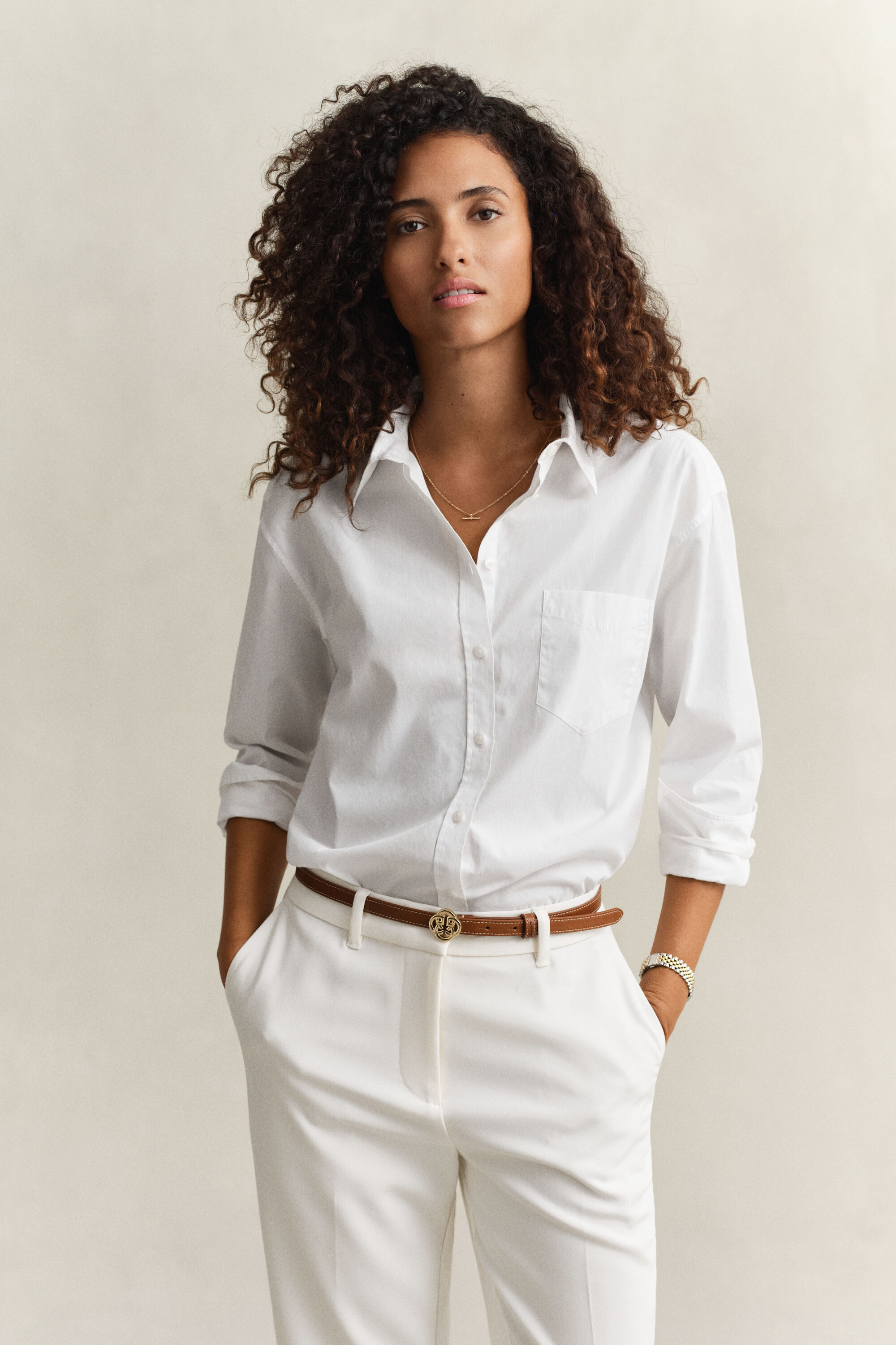 Camisa em popelina Classic relaxed fit