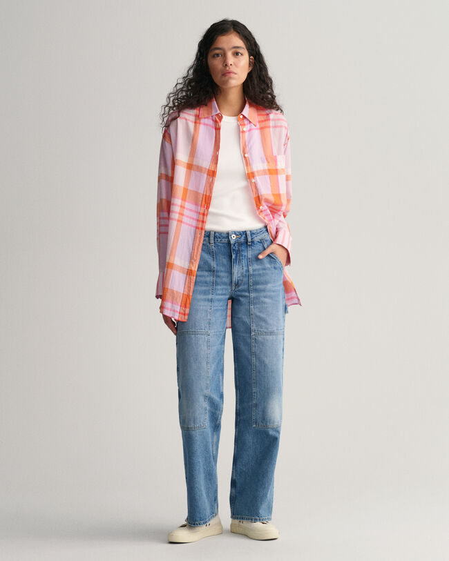 Camisa Madras oversized