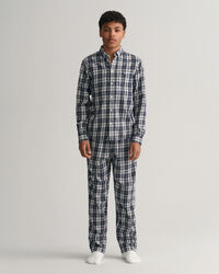 Camisa de flanela com padr&atilde;o de xadrez regular fit Teen Boys