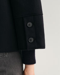 Casaco curto em mistura de l&atilde;