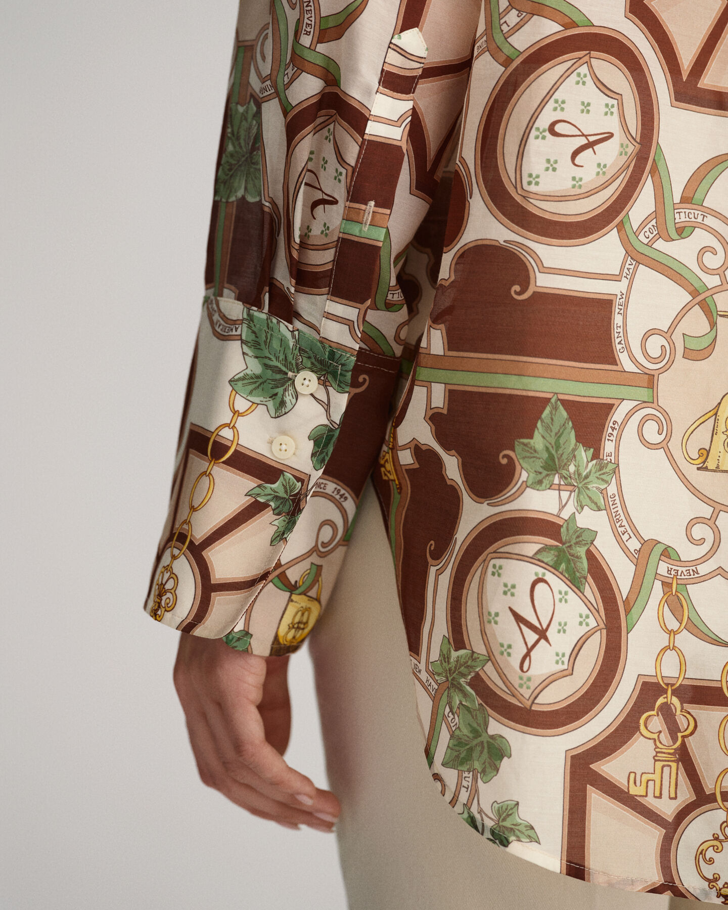 Camisa em seda e algodão American Luxe relaxed fit