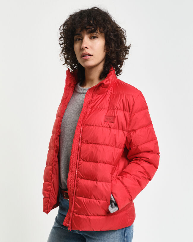 Blusão de penas leve com logótipo