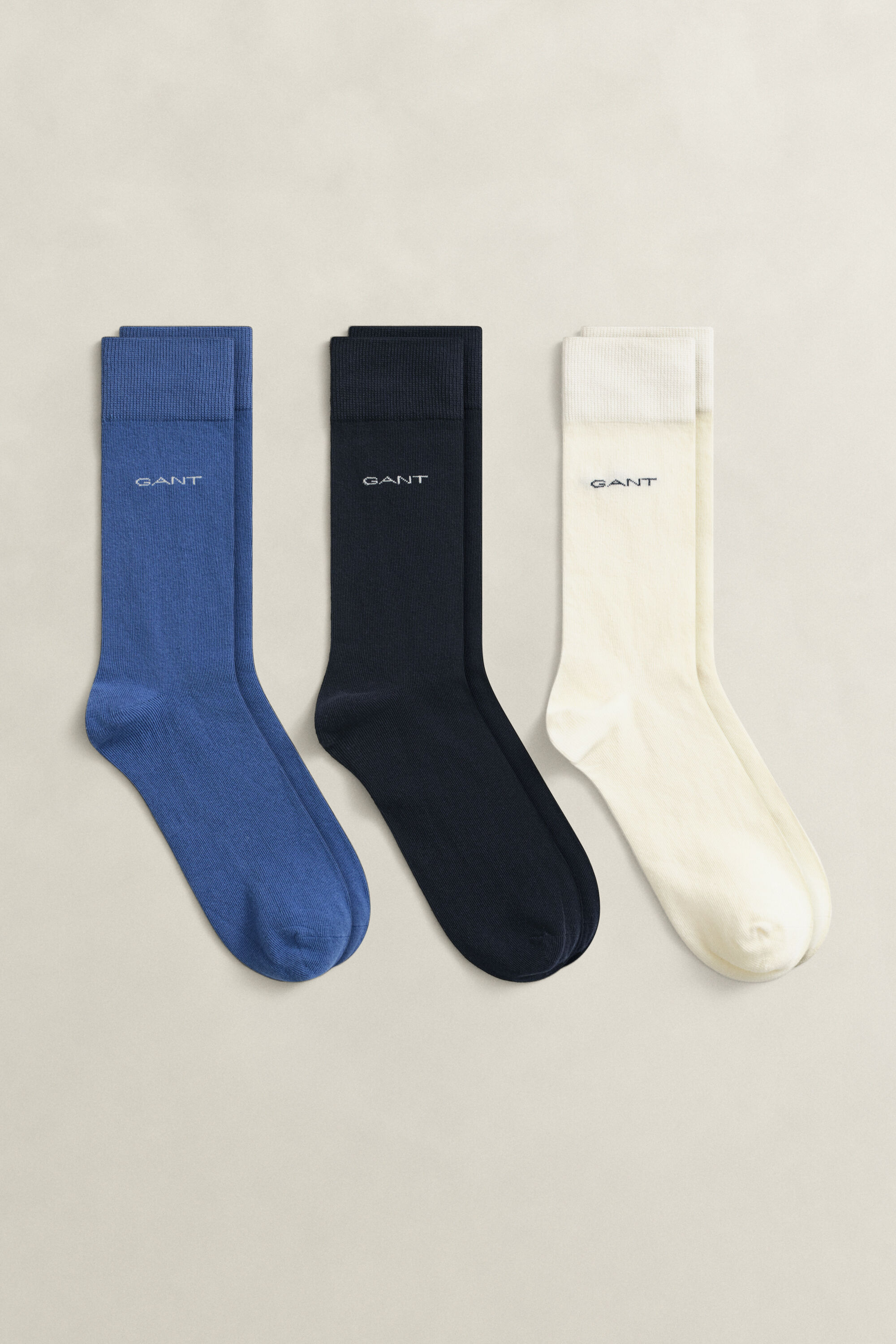 Pack de três pares de meias em algodão suave