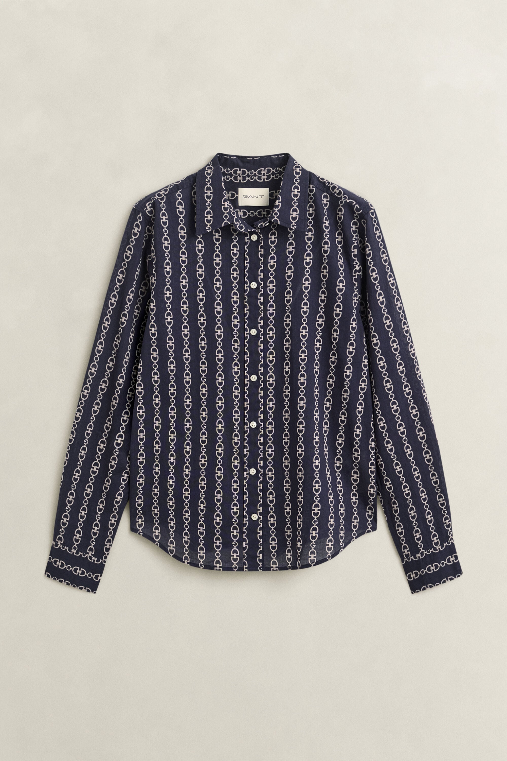 Camisa em voile de algodão com estampado