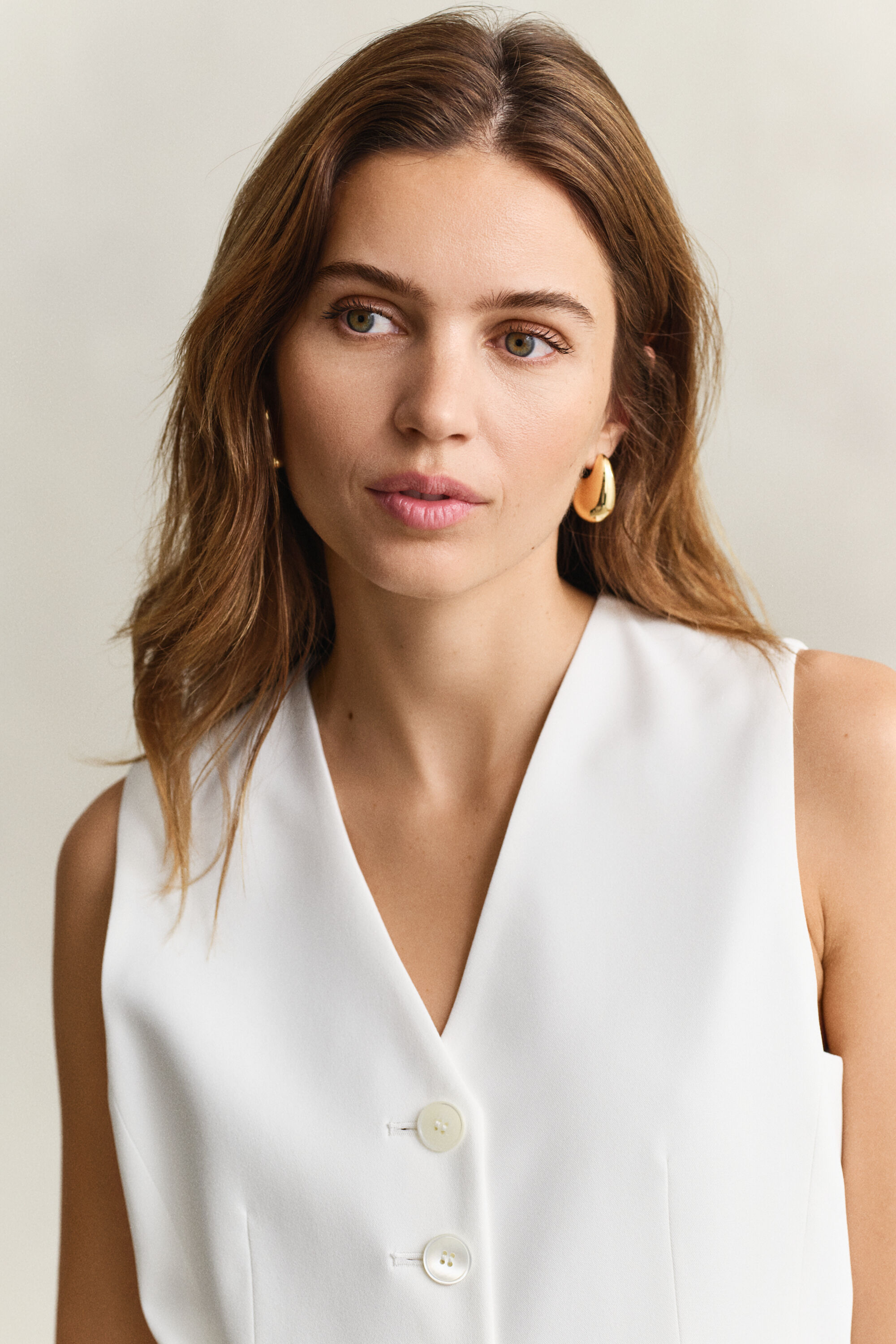 Colete em tecido crepe