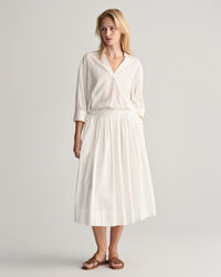 Saia Pull-On às riscas Seersucker