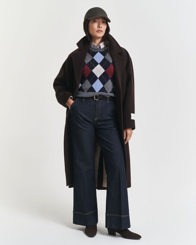 Colete com decote redondo Argyle